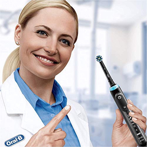 Oral-B CrossAction Black Toothbrush Heads Pack of 4 Replacement Refills for E...