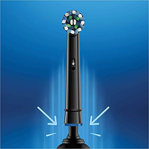 Oral-B CrossAction Black Toothbrush Heads Pack of 4 Replacement Refills for E...