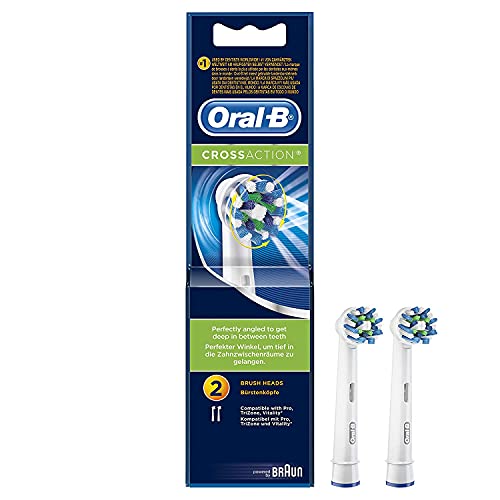 Oral-B CrossAction Electric Toothbrush Replacement Brush Heads Refill, 2ct (P...