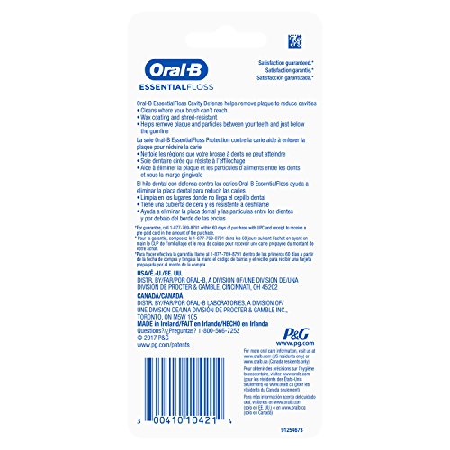 Oral-B EssentialFloss Cavity Defense Dental Floss, 50 M, Pack of 2