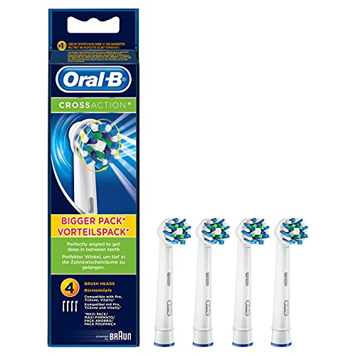 Oral-B FlossAction Replacement Electric Toothbrush Head, 4ct (Packaging may V...