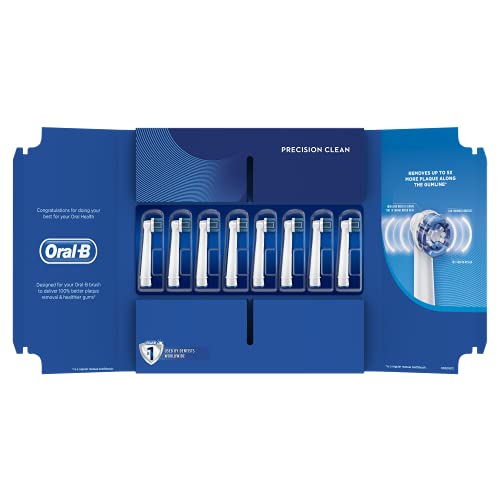 Oral-B Genuine Precision Clean Replacement White Toothbrush Heads, Refills fo...