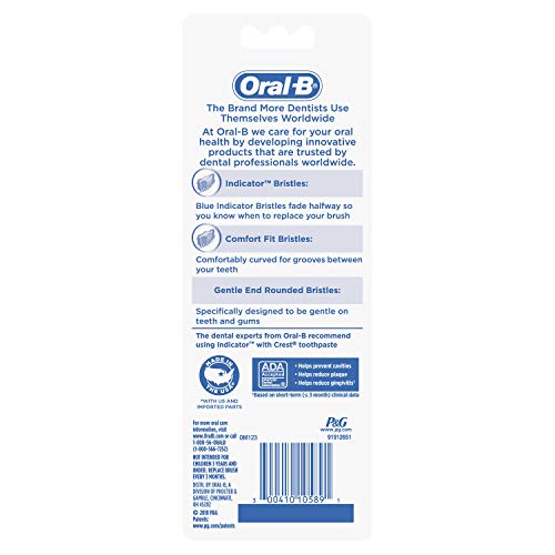 Oral-b Indicator Contour Clean Toothbrushes, Extra Value Pack, Medium, 4 Coun...