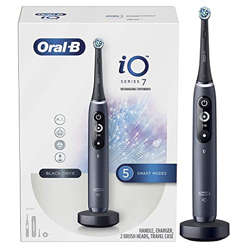 Oral-B iO Series 7 Electric Toothbrush with 1 Replacement Brush Head, Black Onyx
