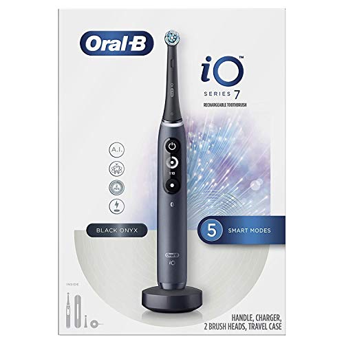 Oral-B iO Series 7 Electric Toothbrush with 1 Replacement Brush Head, Black Onyx