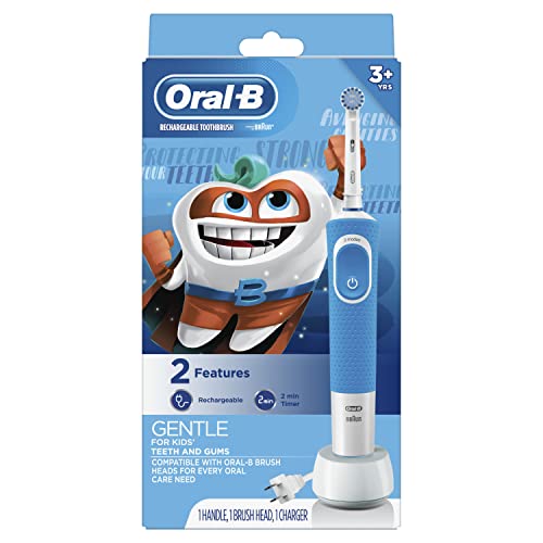 Oral-B Kids Electric Toothbrush with Sensitive Brush Head and Timer, for Kids...