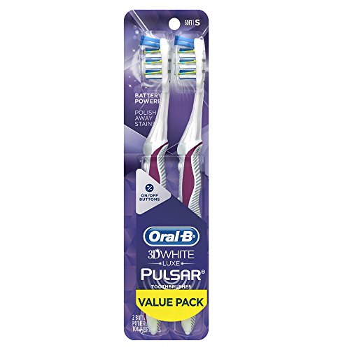 Oral-B Pulsar 3d White Advanced Vivid Soft Toothbrush Twin Pack (Colors May V...