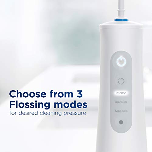 Oral-B Water Flosser Advanced, Cordless Portable Oral Irrigator Handle with 2...
