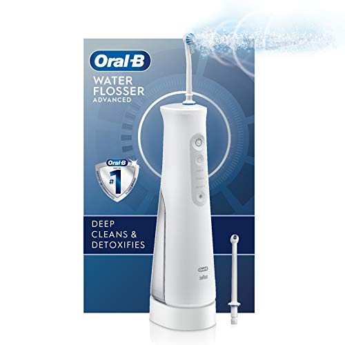 Oral-B Water Flosser Advanced, Cordless Portable Oral Irrigator Handle with 2...