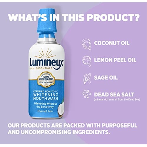 Lumineux Teeth Whitening Mouthwash - Natural & Enamel Safe for Sensitive & Wh...
