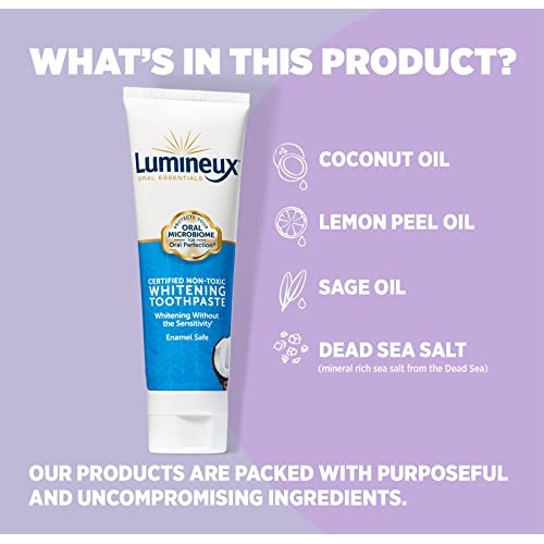 Lumineux Teeth Whitening Toothpaste - Natural & Enamel Safe for Sensitive & W...
