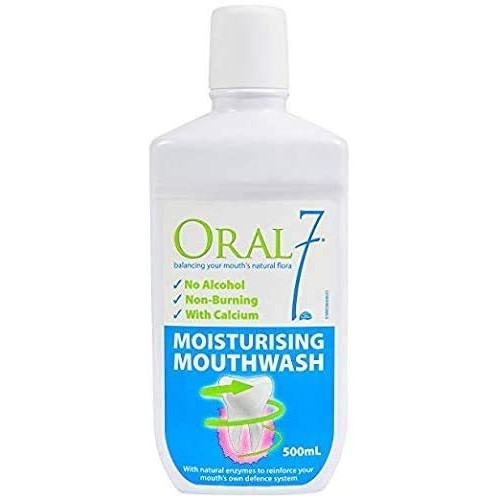 Oral7 Dry Mouth Mouthwash Alcohol Free Oral Rinse with Xylitol, Moisturizing ...