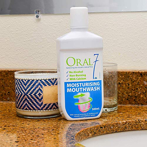 Oral7 Dry Mouth Mouthwash Alcohol Free Oral Rinse with Xylitol, Moisturizing ...