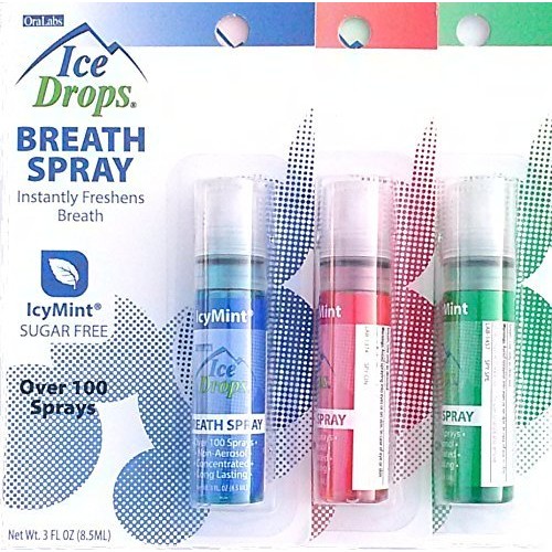 Sugar Free Ice Drops Breath Spray (Pack of 3)