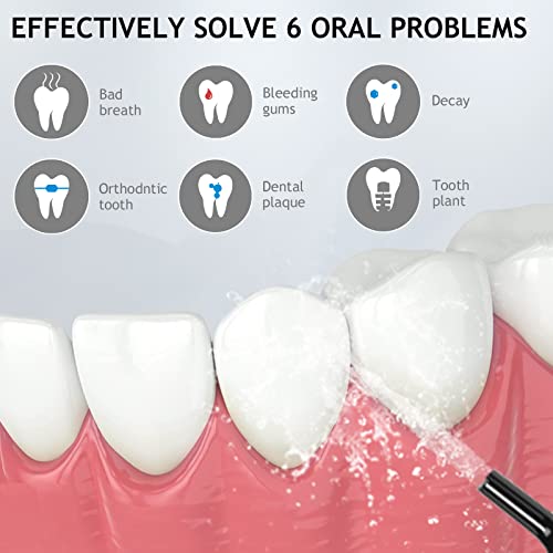 Water-Dental-flosser-Teeth-Cleaner-Oral Irrigator with 4 Modes Cordless Water...