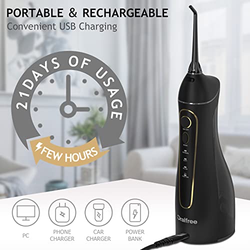 Water-Dental-flosser-Teeth-Cleaner-Oral Irrigator with 4 Modes Cordless Water...