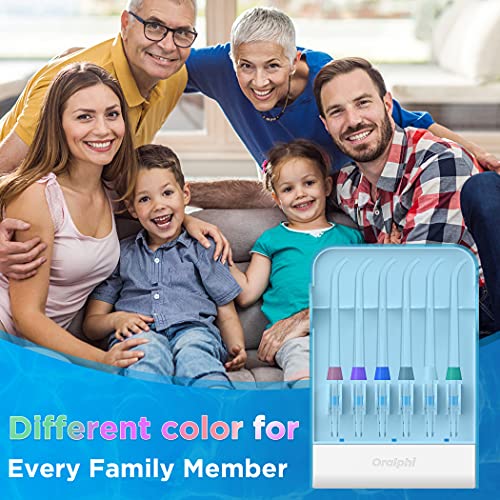 Replacement Tips for Waterpik Water Flosser, Storage Case & 6 Tips Bundle