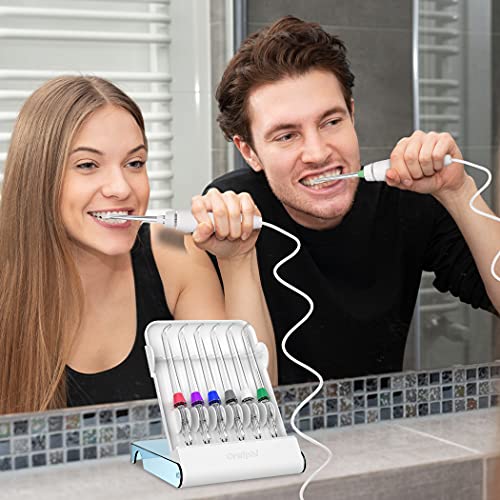 Replacement Tips for Waterpik Water Flosser, Storage Case & 6 Tips Bundle