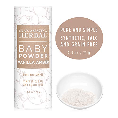 Baby Powder, Talc Free Baby Powder, Natural Vanilla Amber, Corn Free Baby Pow...