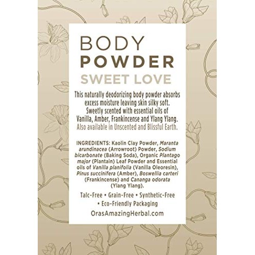 Talc Free Body Powder For Women, Bath Powder, Vanilla Dusting Powder, Cornsta...