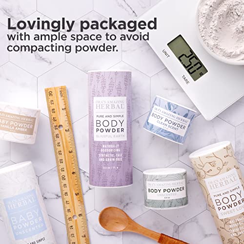 Talc Free Body Powder For Women, Bath Powder, Vanilla Dusting Powder, Cornsta...