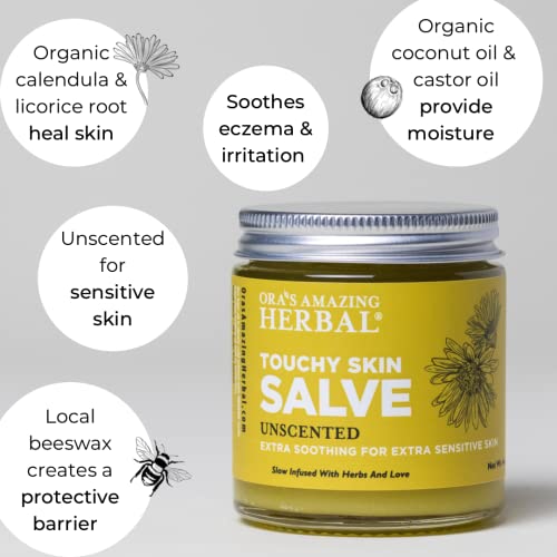 Touchy Skin Salve, Eczema Cream, Dry Skin, Eczema Treatment For Adults and Ki...