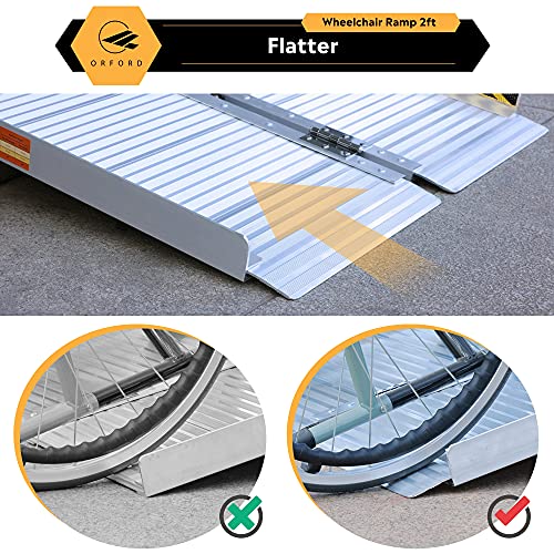 ORFORD Non Skid Folding Wheelchair Ramp 3ft, 800 lbs Weight Capacity, Utility...