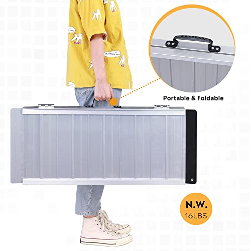 ORFORD Non Skid Folding Wheelchair Ramp 3ft, 800 lbs Weight Capacity, Utility...