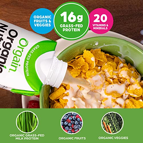Orgain Organic Nutritional Shake, Vanilla Bean - Meal Replacement, 16g Protei...