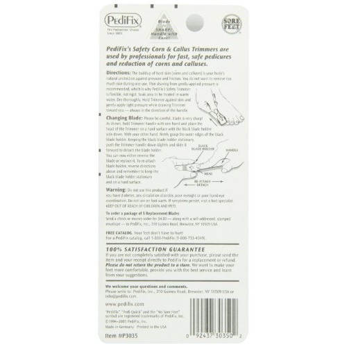 PediFix Pedi-quick Safety Corn and Callus Trimmer, 1 Count