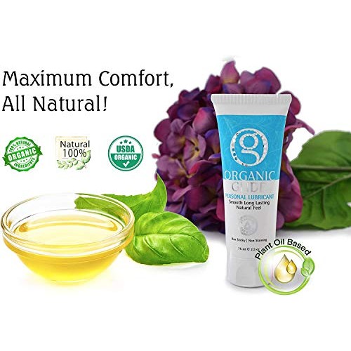Organic Glide Natural Personal Lubricant, Probiotic Edible Lube. Parabens, Gl...