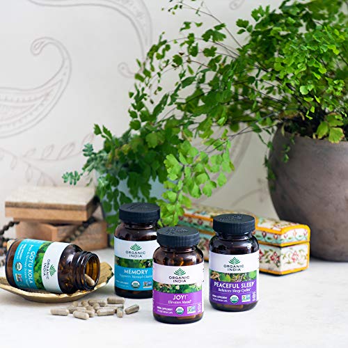 Organic India Gotu Kola Herbal Supplement - Adaptogen for Brain & Nervous Sys...