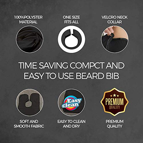 OrganizeMe Beard Apron Hair Clippings Catcher Bib Shaving and Grooming Cape S...