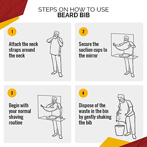 OrganizeMe Beard Apron Hair Clippings Catcher Bib Shaving and Grooming Cape S...