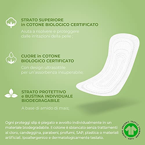 Organyc 100% Certified Organic Cotton Flat Panty Liner - Everyday Sanitary Pa...