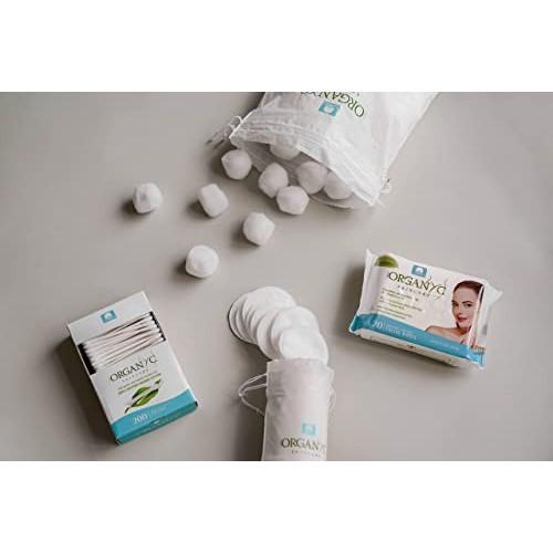 Organyc 100% Certified Organic Cotton Swabs - No Man-Made Materials, 200 Coun...