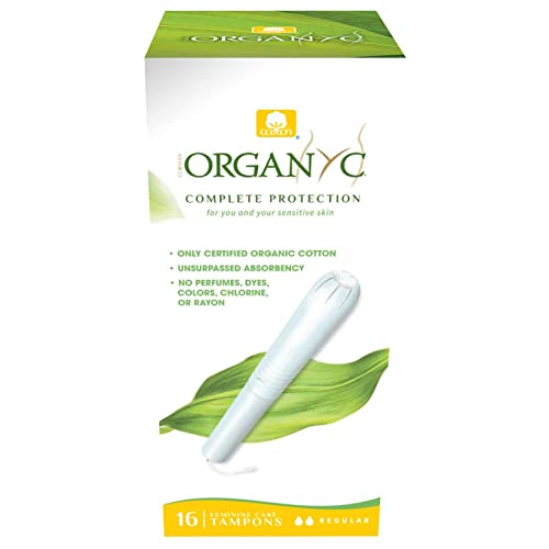 Organyc 100% Certified Organic Cotton Tampons, Cardboard Applicator, Free fro...
