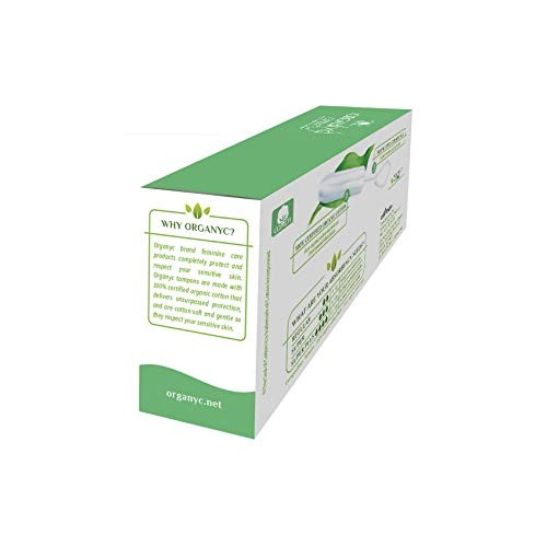 Organyc 100% Certified Organic Cotton Tampons, No Applicator, Super, 16 Count...