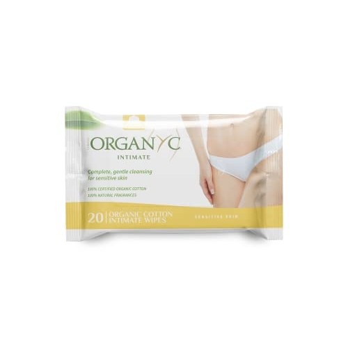 Organyc - 100% Organic Cotton Intimate Wet Wipes, No Parabens, Alcohol, or Ch...