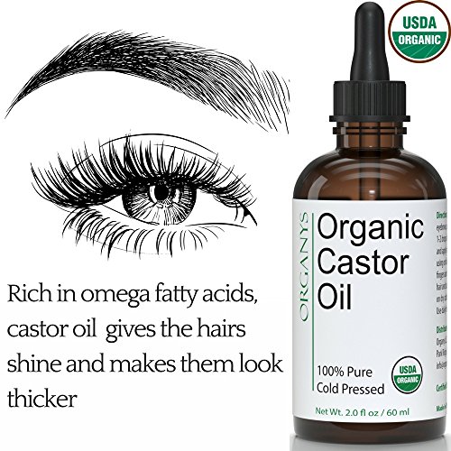 Organic Castor Oil 2oz, For Longer Fuller Thicker Looking Hair Eyelashes & Ey...