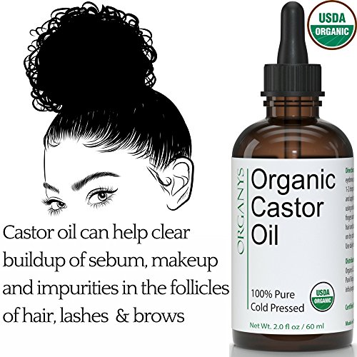 Organic Castor Oil 2oz, For Longer Fuller Thicker Looking Hair Eyelashes & Ey...