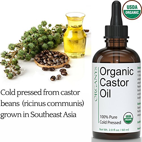 Organic Castor Oil 2oz, For Longer Fuller Thicker Looking Hair Eyelashes & Ey...