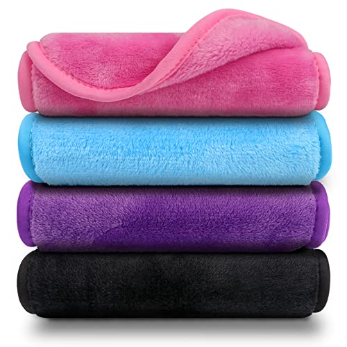 Orighty Makeup Remover Cloths Pack of 4, Reusable Microfiber Facial Cleansing...