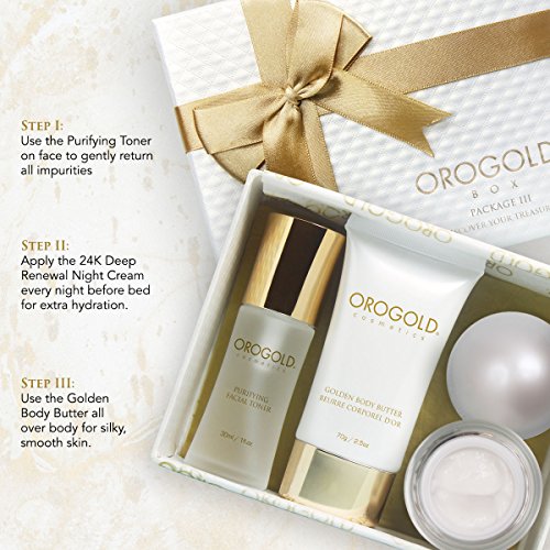 OROGOLD 24K Luxury Sample Box for Women - Travel Skin Care Set with Real Gold...