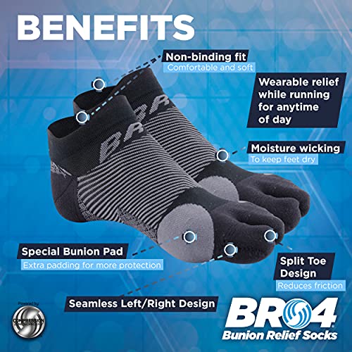 Bunion Relief Socks by OrthoSleeve, Patented Split-Toe Design with a Cushione...