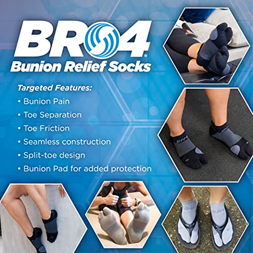 Bunion Relief Socks by OrthoSleeve, Patented Split-Toe Design with a Cushione...