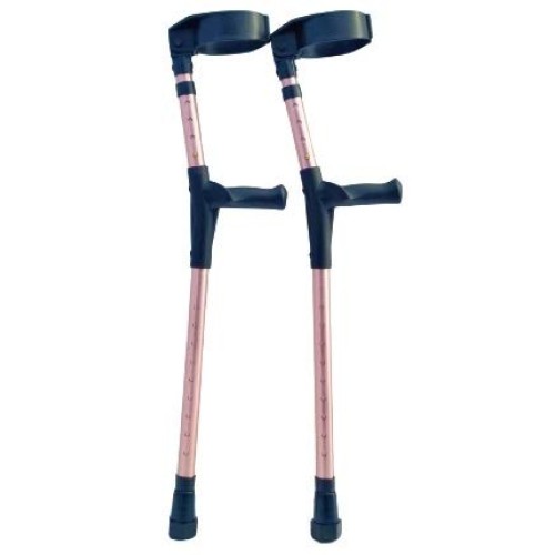 Youth - Child Forearm Crutches Adjustable 3 ¼ inch Full Cuff - OrthoStix (Ros...