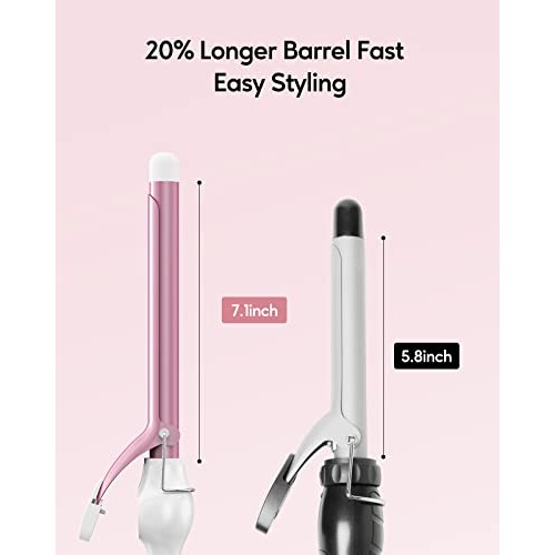 ORYNNE 3/4 Inch Curling Iron for Tighter Curls & Beach Wave, Long Barrel Cera...