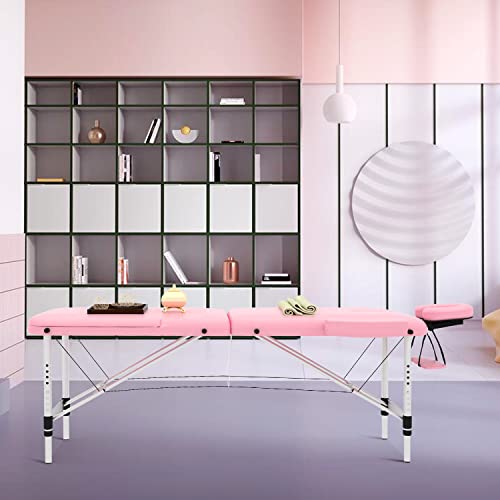 Osfvolr Massage table Portable Massage Table with 3 Folding, Fold Up Spa Bed ...