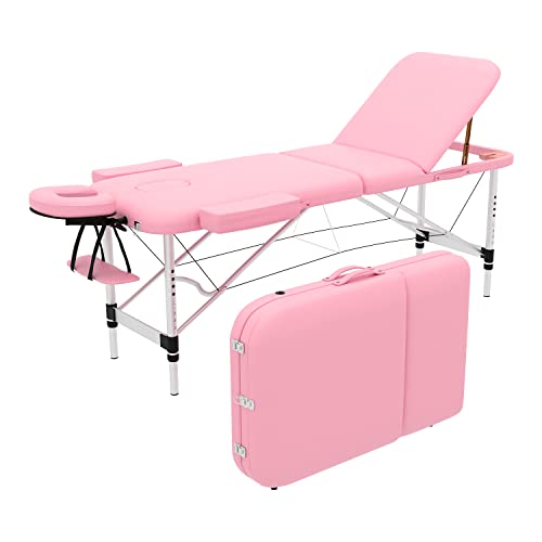 Osfvolr Massage table Portable Massage Table with 3 Folding, Fold Up Spa Bed ...